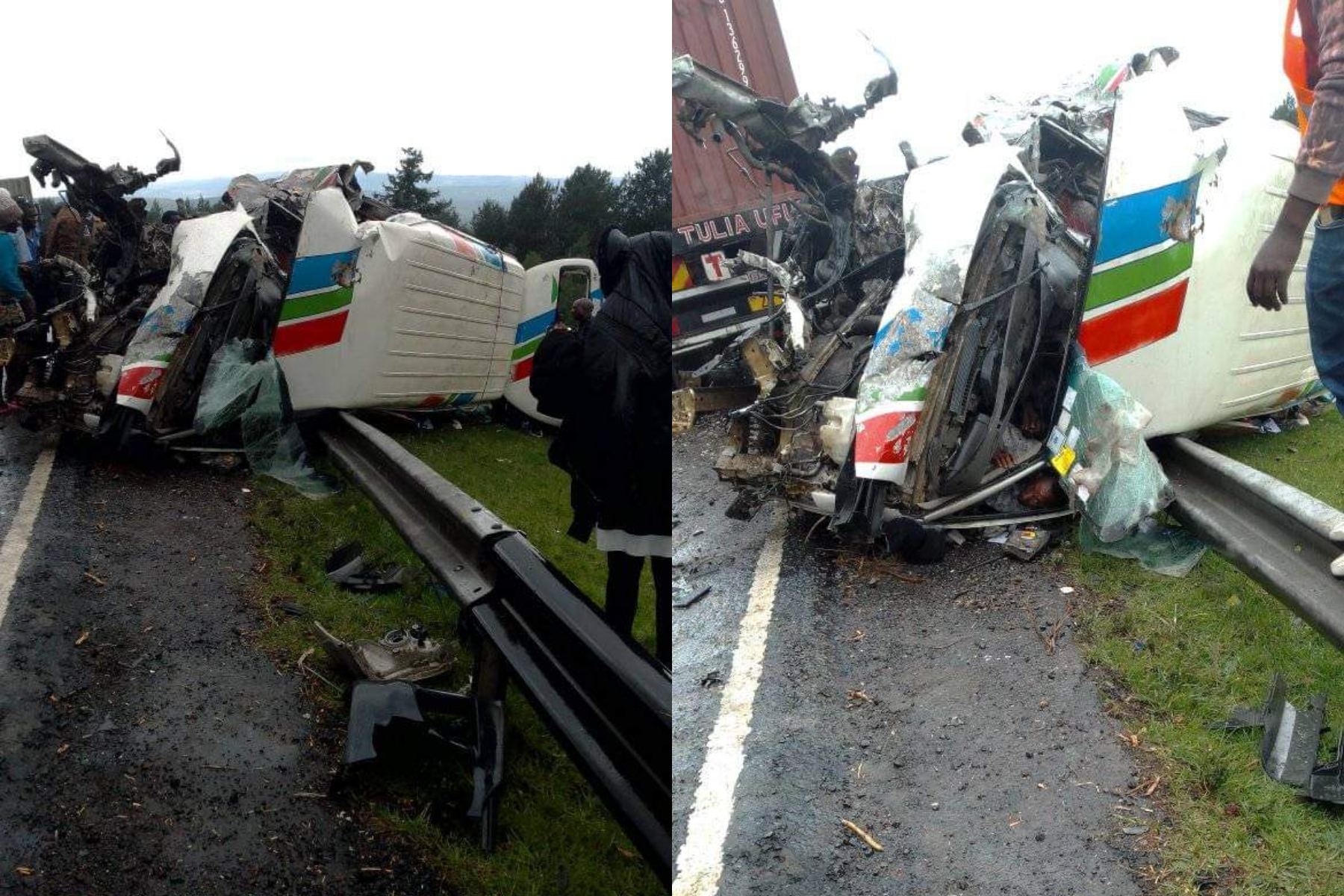 An accident along the Nakuru-Eldoret highway on Monday May 20.